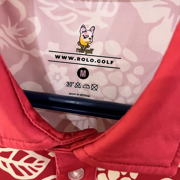 Raspberry Rolo Golf Polo - Picture 2 of 3